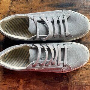 Women's Taos Plim Soul Sneakers Size 8.5 Grey Wash Canvas